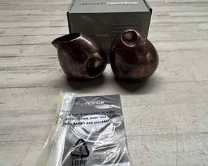  Nambe Heritage Pebble Creamer & Sugar Bowl Bronze Finish Steve Cozzolino