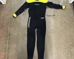 Henderson Aquatics Neoprene Full Wetsuit Black Neon Yellow Dive Suit Size M