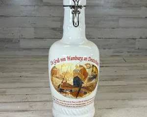 Flensburger Brauerei Hamburg Germany Ceramic Beer Bottle Swing Top
