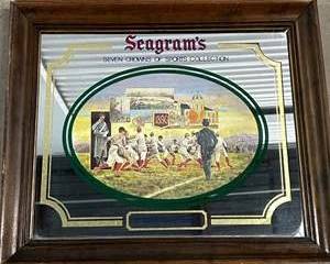  Seagram's Seven Crowns Sports Bar Mirror 1st Army Navy Game Football Advertising Sign