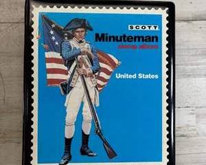 Scott Minuteman United States Stamp Album Binder w/ Stamps Vintage Scott Publishing