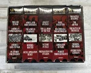 WWII Battle for Europe Documentary VHS Box Set Madacy World War II History Series