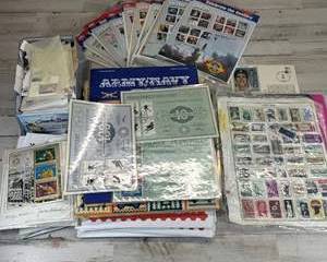  Large Vintage Stamp Collection Lot Albums Sheets First Day Covers Worldwide & US