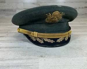 Vintage U.S. Army Bancroft Military Officer Dress Cap Hat Framingham Mass Fur Felt