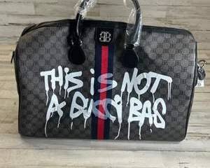 Balenciaga BB Monogram Duffle Bag This Is Not A Gucci Bag Graffiti Satchel Unverified 