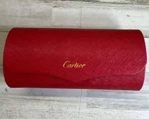 Cartier Rimless Rectangular Sunglasses Gradient Lenses w Red Cartier Case not verified 