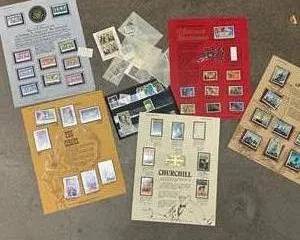 Vintage World Stamp Collection Lot w Souvenir Sheets Albums & Loose Stamps