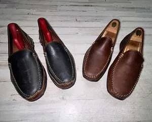 Allen Edmonds Boulder Leather Loafers Lot of 2 Pairs Black & Brown