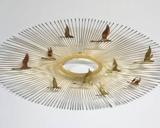 MID-CENTURY MODERN BRASS/COPPER WALL ART