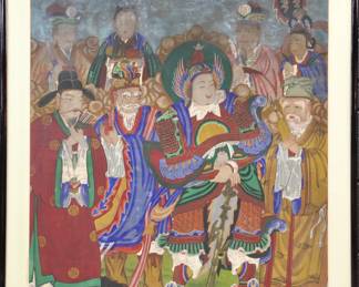 KOREAN JOSEON DYNASTY BUDDHIST PAINTING ON SILK