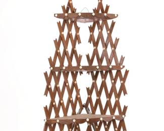 Victorian Tramp Art Lattice Corner Shelf