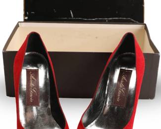 Aurelio Garcia red high-heeled shoes