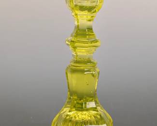 URANIUM GLASS CANDLESTICK