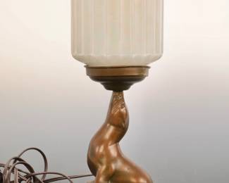 ART DECO SEAL TABLE LAMP