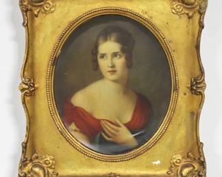 Vintage lithograph in ornate frame