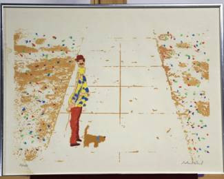 Robert Weil- 1972 Clown w/ Dog Litho