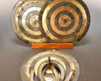 Victorian Palmer Cox Brownie Tin litho Horseshoe toys