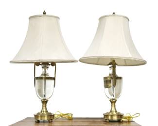 Solid Crystal Regency style lamps