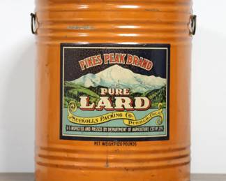 ANTIQUE PIKES PEAK LARD TIN