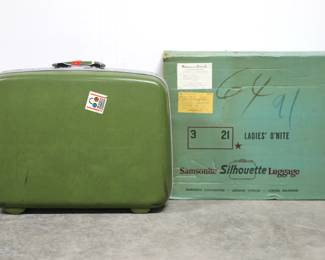 Samsonite Avocado Green suitcase