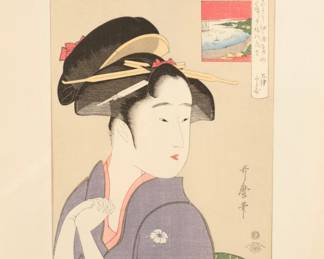 KITAGAWA UTAMARO JAPANESE WOODBLOCK PRINT