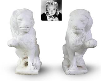 Concrete lions- belonged to Marilyn Maye