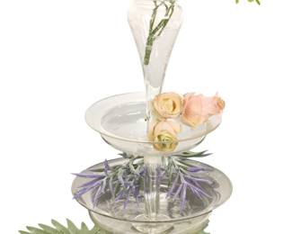 Victorian etched glass Epergne 