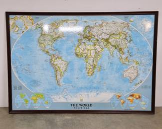 National Geographic Large Framed Map