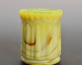 URANIUM SLAG GLASS CANDLEHOLDER