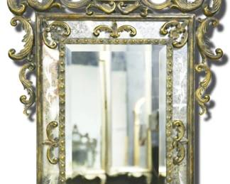 ORNATE ETCHED GLASS MIRROR