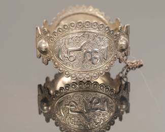 STERLING SILVER HINGED CUFF BRACELET