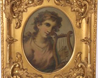 NEO-CLASSICAL OIL PAINTING IN ORNATE FRAME