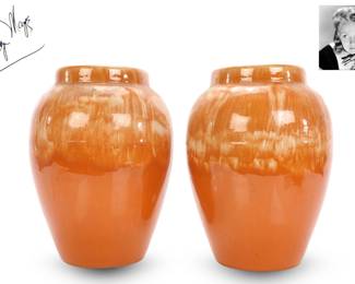 Orange Glazed Jars -Owned by actress Marilyn Maye