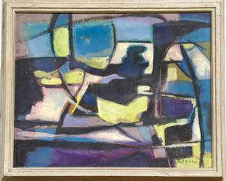 Fred Mitcham Abstract Expressionist Oil Painting