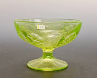 URANIUM GLASS THUMBPRINT DESSERT