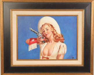 ZOE MOZERT OIL PAINTING AFTER GIL EVGRENS 