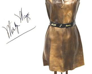 Vintage Leather mini-dress Owned by actress Marilyn maye