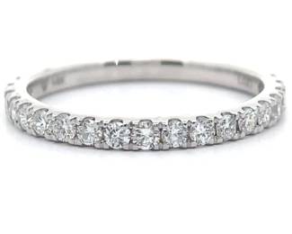 Classic 0.50 Carat Diamond Semi-Eternity Ring in 14k White Gold