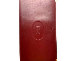 Cartier Burgundy Must de Cartier Leather Long Wallet