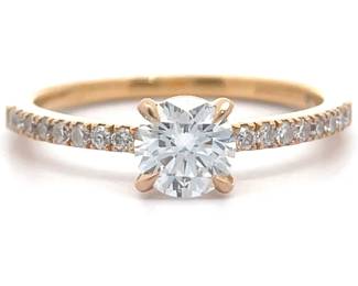 MESSIKA 0.75 Carat Natural Diamond Pavé Ring in 18k Yellow Gold