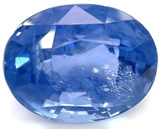 6.08 Carat Ceylon Sapphire; Oval Faceted Cut