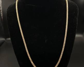 10.35 Carat Diamond Tennis Chain Necklace in 14k Yellow Gold