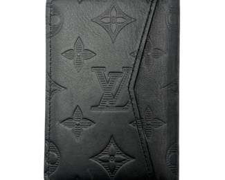 Louis Vuitton Black Monogram Empreinte Leather Card Holder Wallet