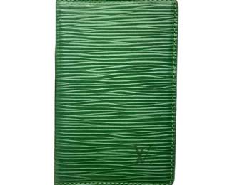Louis Vuitton Green Epi Leather Passport Cover