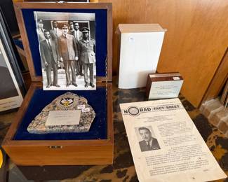 Military memoribilia, photos, WWII Air marshall and was in the battle of Britain. 