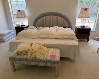 Split King size mattress and box springs, Headboard and frame