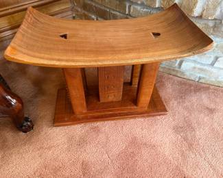 Teak Asian style stool