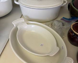 Le Creuset White Cookware