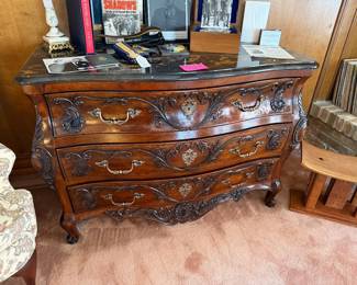 Awesome marble top 3 drawer commode chest