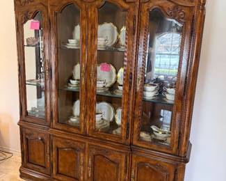 Henredon lighted China cabinet